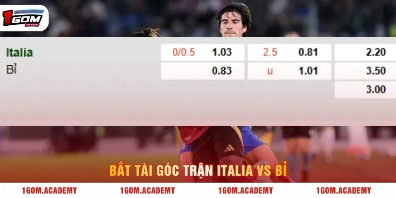 Bắt Tài Góc trận Italia vs Bỉ