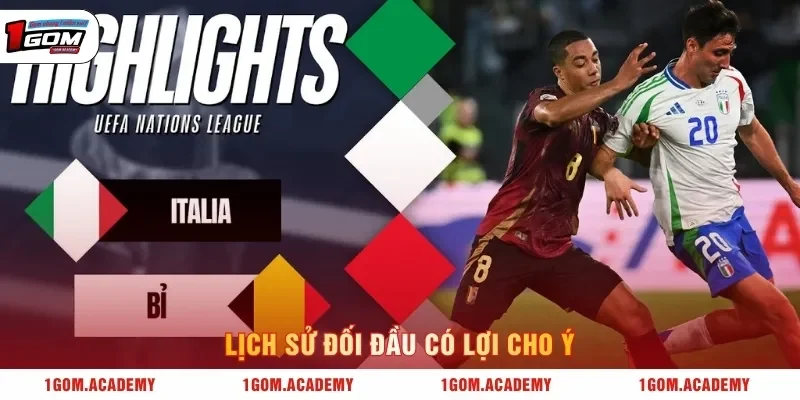 Lịch sử đối đầu có lợi cho Ý